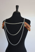 Load image into Gallery viewer, XS/S/M Orange Beaded Epaulettes
