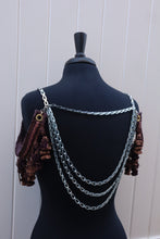 Load image into Gallery viewer, Purple Tassel Silver Epaulettes
