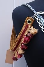 Load image into Gallery viewer, Berry &amp; Tan Tassel Silver Epaulettes
