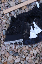 Load image into Gallery viewer, Black Sheer Beaded Skirt
