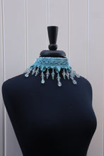 Load image into Gallery viewer, Blue Crystal Beaded Choker
