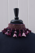 Load image into Gallery viewer, Plum Purple Tassel Choker
