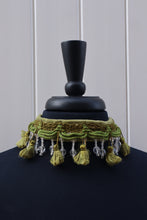 Load image into Gallery viewer, Green Beaded &amp; Tassel Choker
