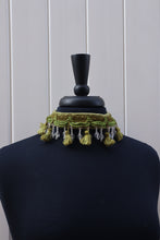 Load image into Gallery viewer, Green Beaded &amp; Tassel Choker
