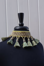 Load image into Gallery viewer, Teal Green Tassel Choker
