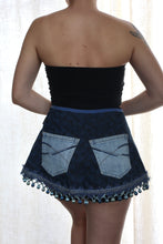 Load image into Gallery viewer, Blue Skirt Jean Pockets
